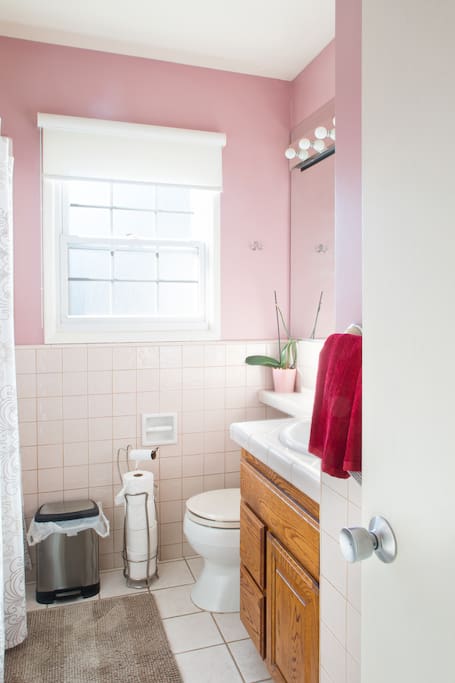 Separate guest bathroom.