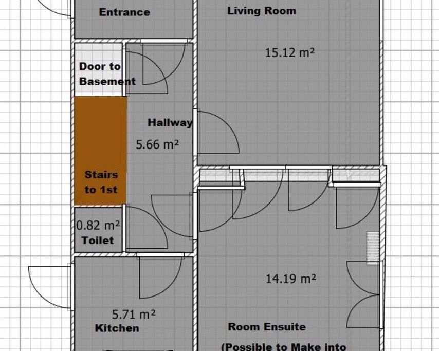 Ground Floor: Entrance, Hallway, Living Room, Dining Room, Kitchen