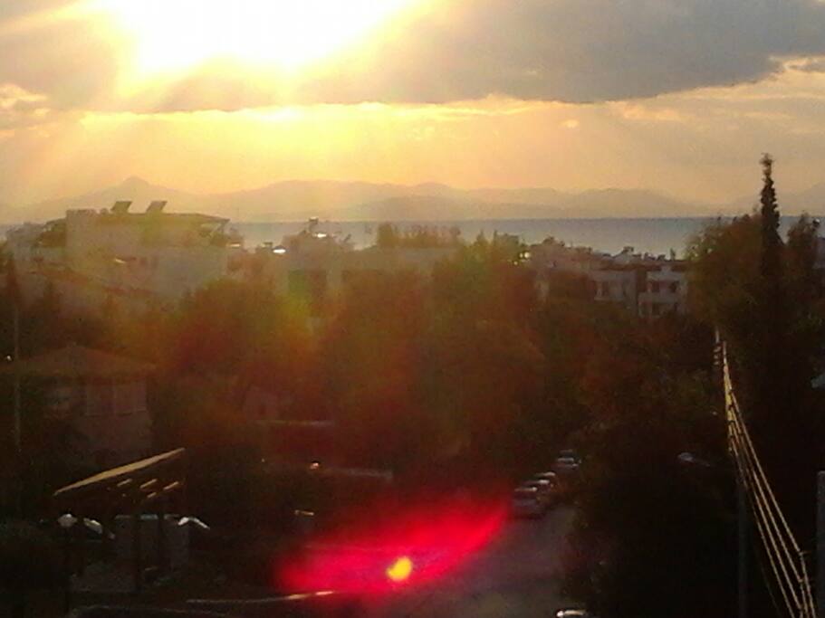 Sea view at the sunset