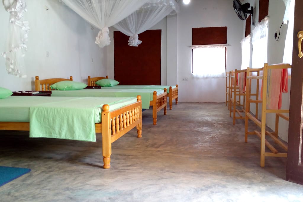 Clean Bed room (for 1 to 3 Beds) with Beautiful, Large, Peaceful Lagoon View