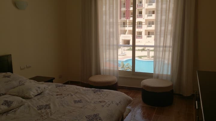 Hurghada Apartment Helen - widok z sypialni