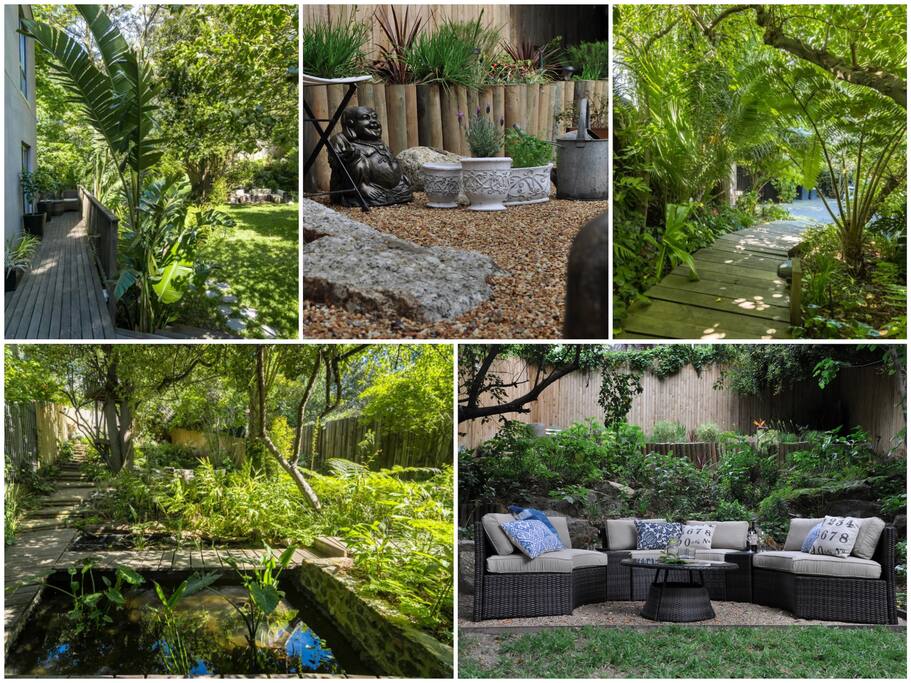 The Studio Apartment is facing the Lush Garden.