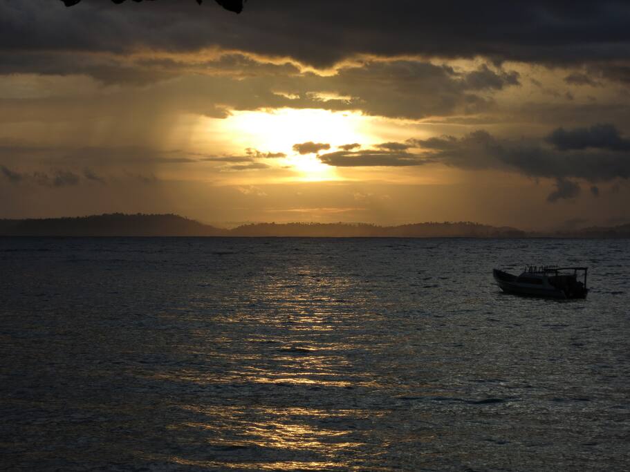 Sunset from the Balcony.