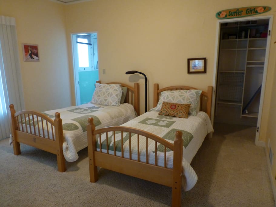 Spacious bedroom with attached private bathroom