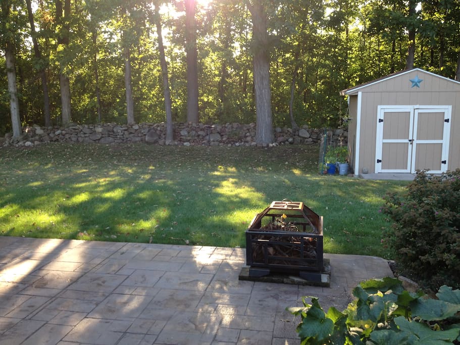 beautiful landscaped yard and woods full of wildlife