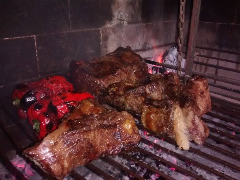 terraza con quincho y asador
