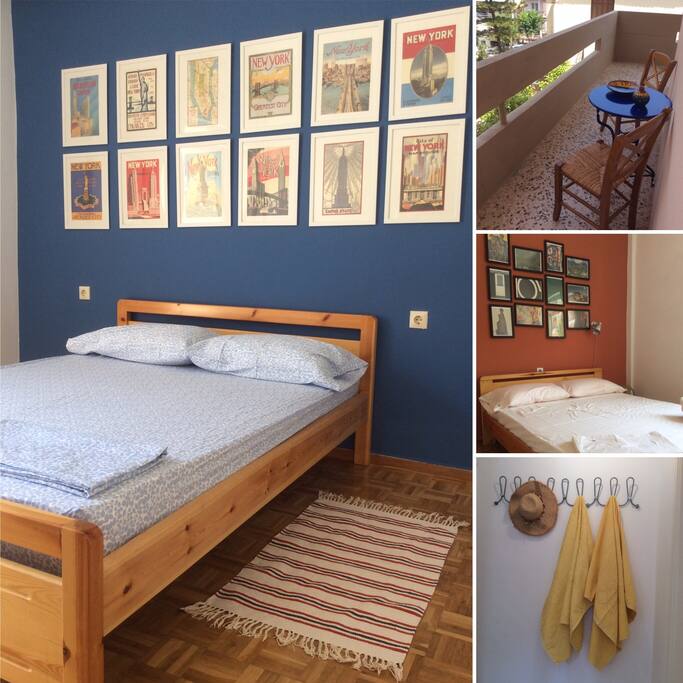 The apartment is 100s.m. Very spacious and in a beautiful neighborhood !