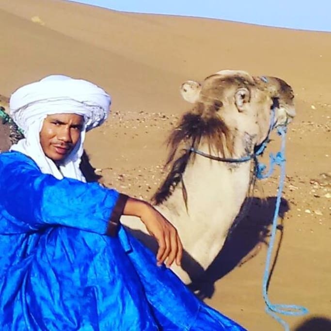 me and my camel mahboub in tinfou dune