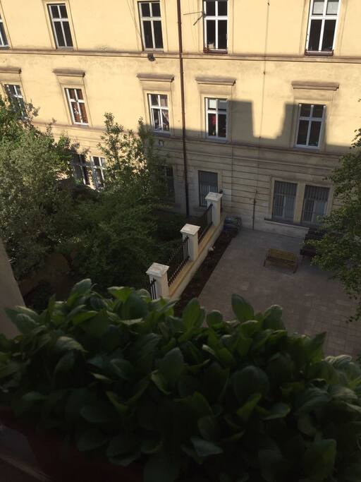 Inner courtyard, view from the kitchen window
