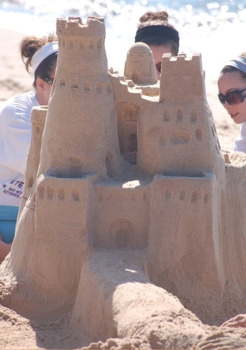 Head to the beach to build an epic sand castle