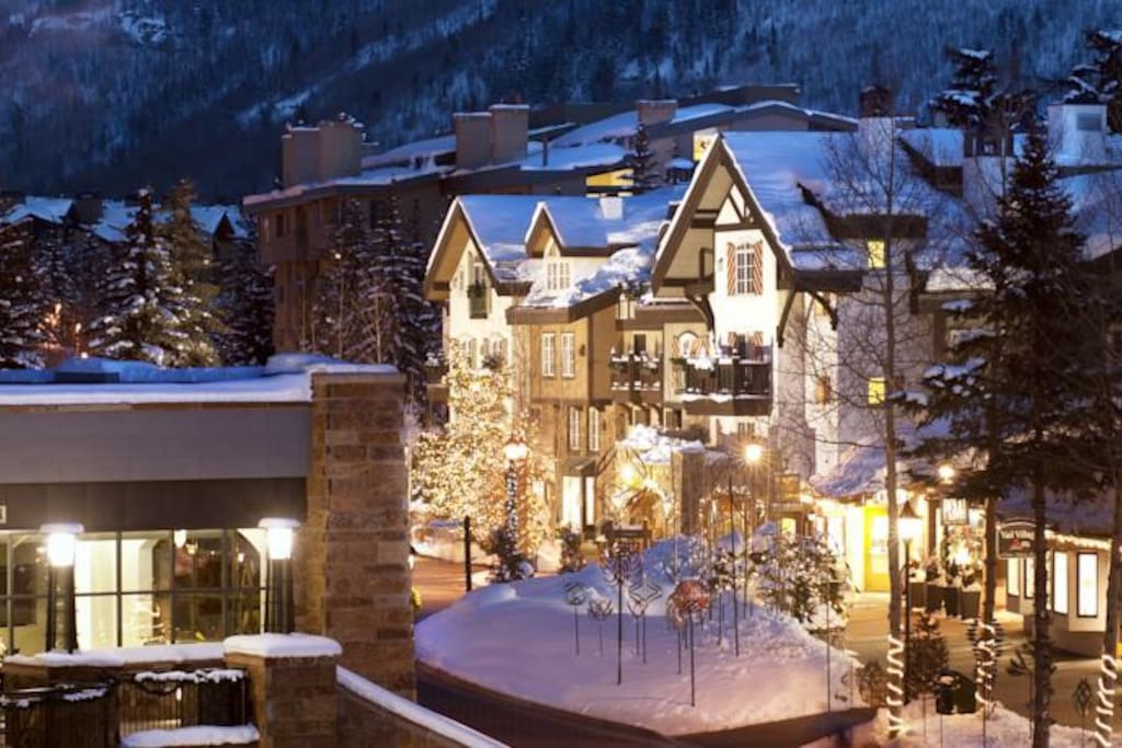 Beautiful alpine village setting in the heart of Vail Village