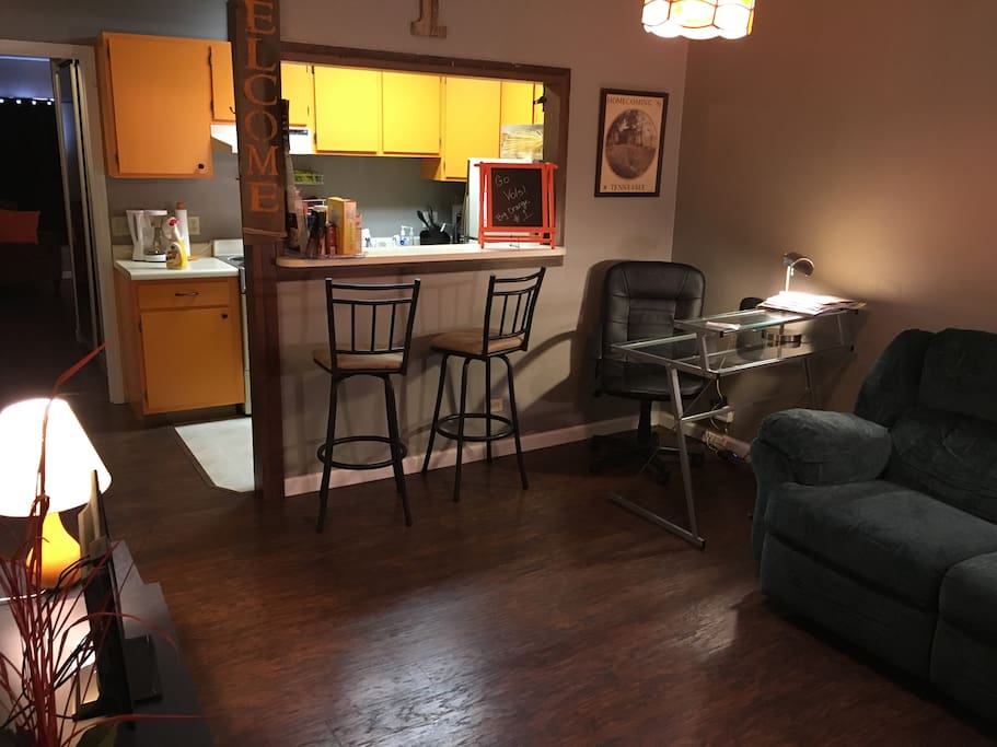 Plenty of wide open space either to chillax, eat, watch tv, sleep, work, play games or read.