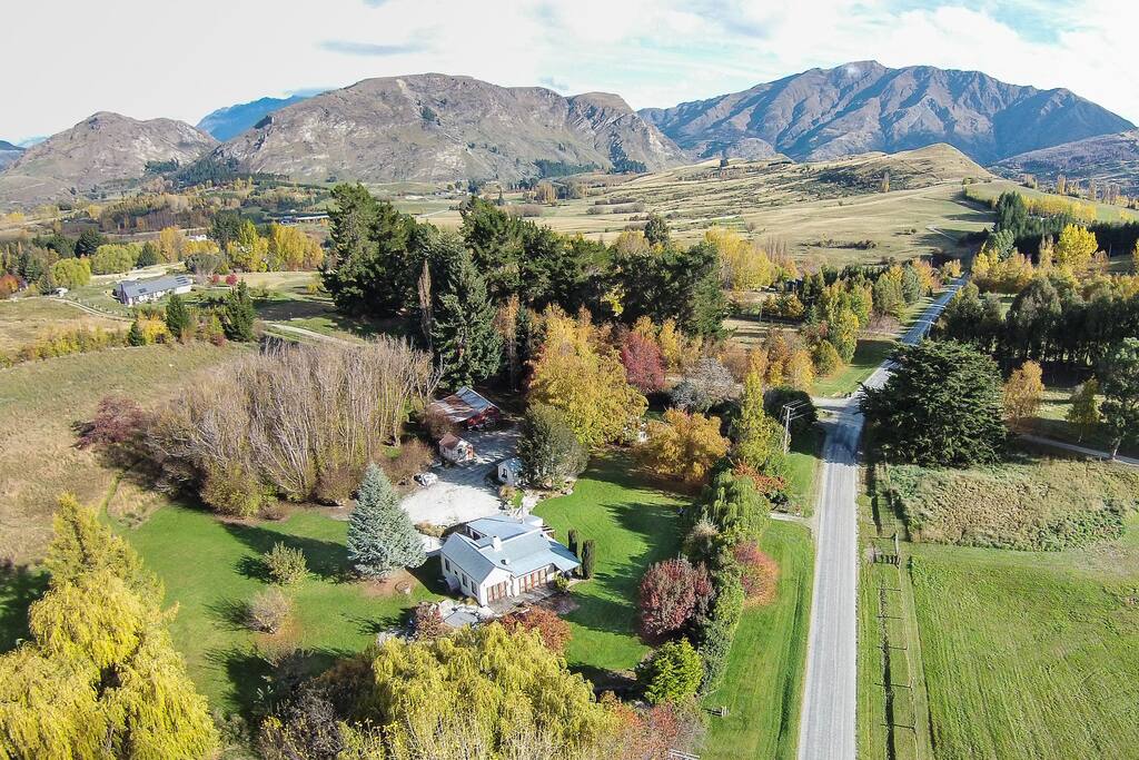 Aerial view of property showing all 3 cottages