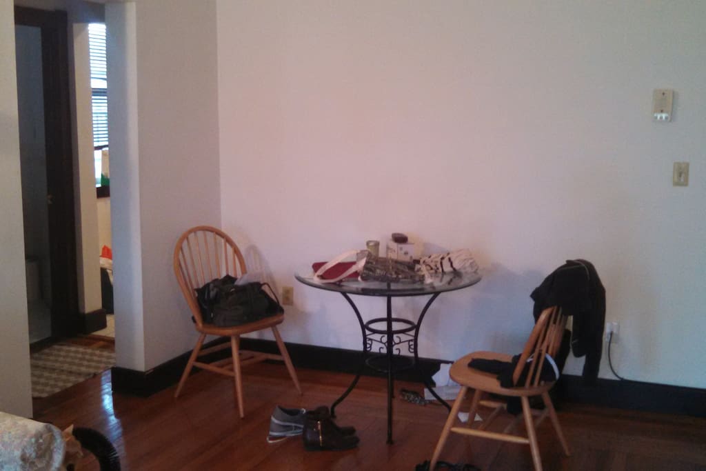 Dining area in living room
