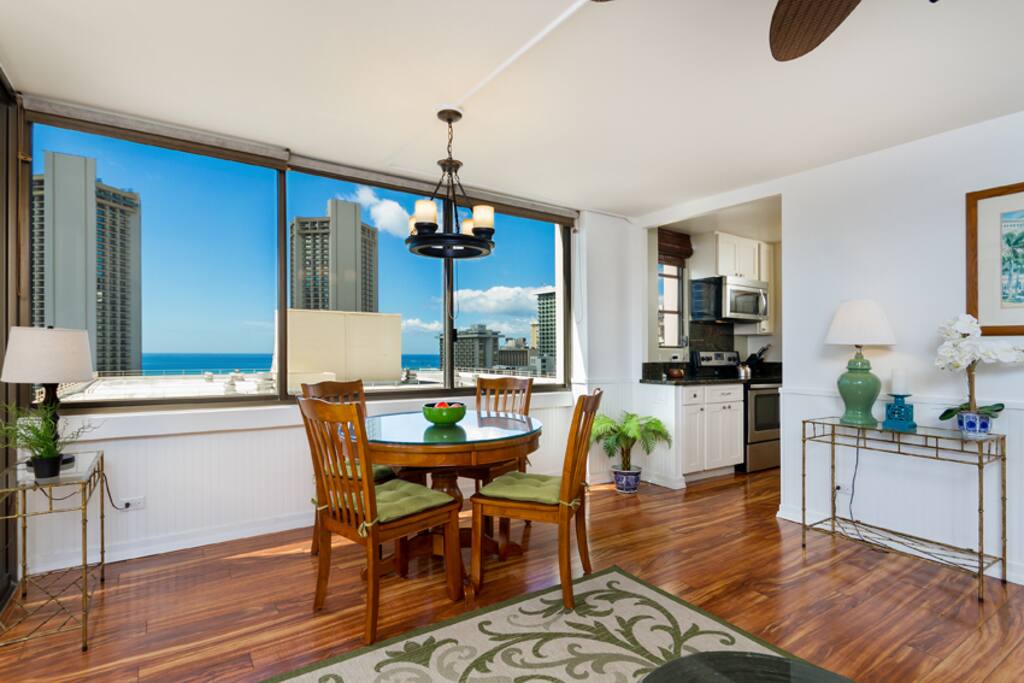 Dining table with ocean view...