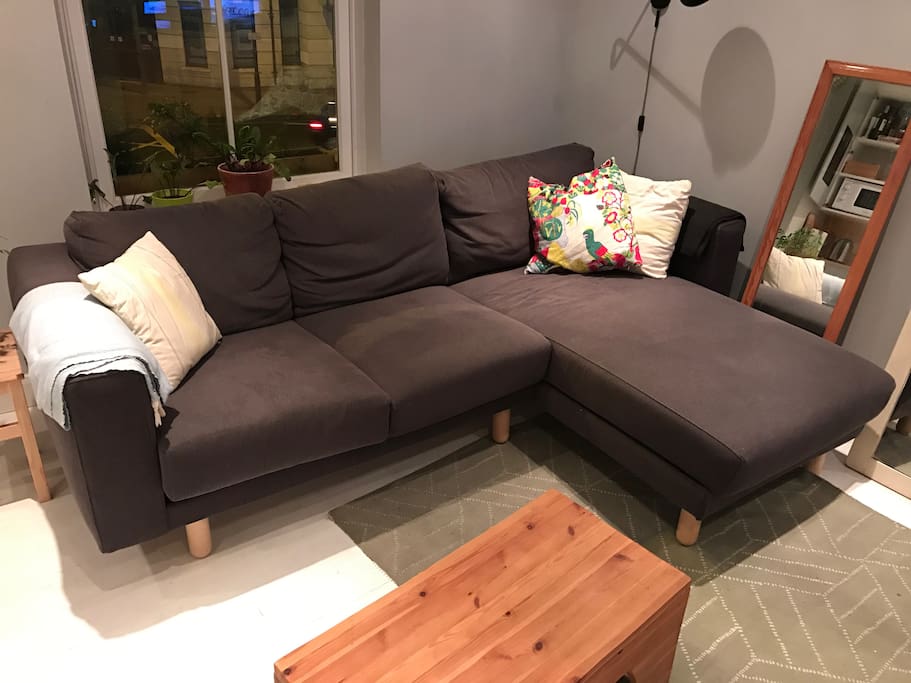 Bigger, more comfortable sofa! Definitely sleepable.