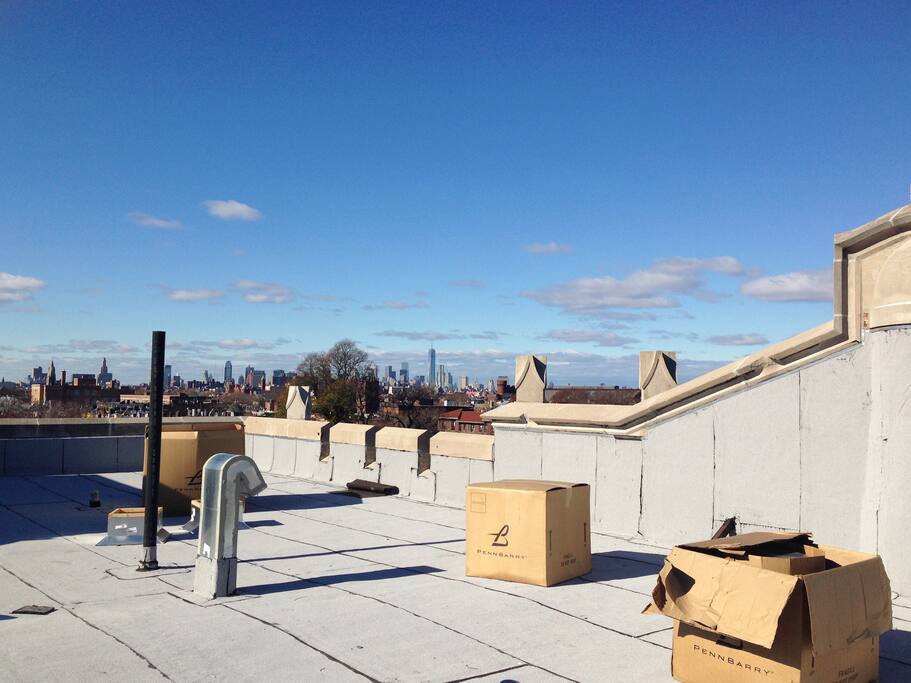 NYC Skyline views from rooftop