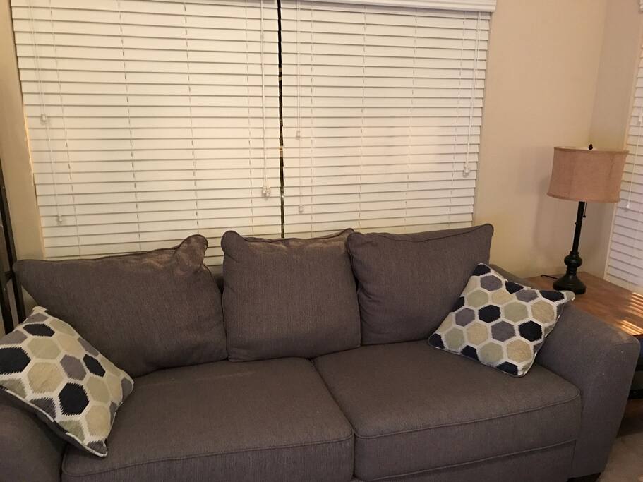 Comfy couch to sleep on in the living room