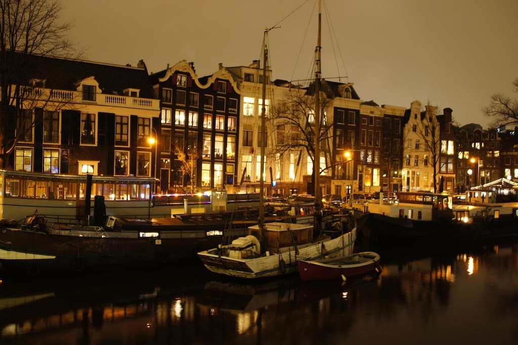 The Amstel River just 5 doors away