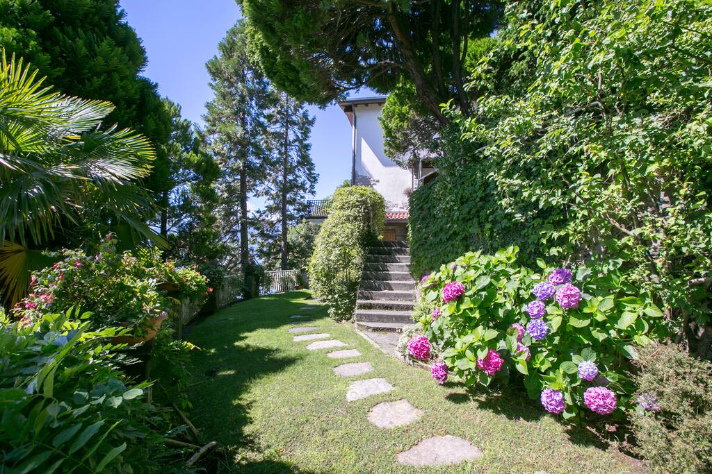 Entrance and garden of the villa