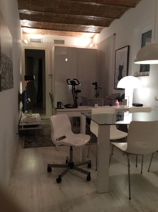 Apartamento, tipo loft. Unicas estancias cerradas:habitación y baño