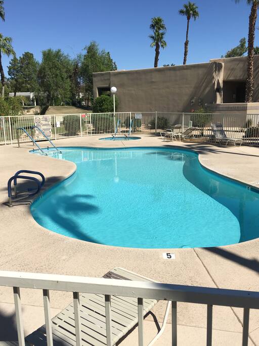 Pool/hot Tub. Just steps out the back door.