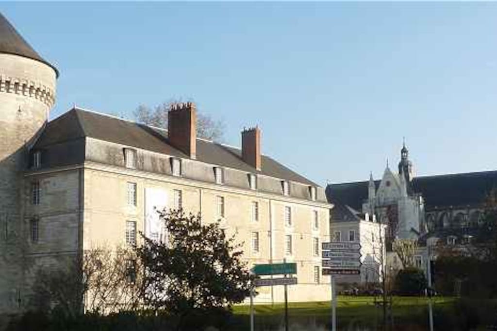 L'appartement est situé à côté du château et de la Loire.