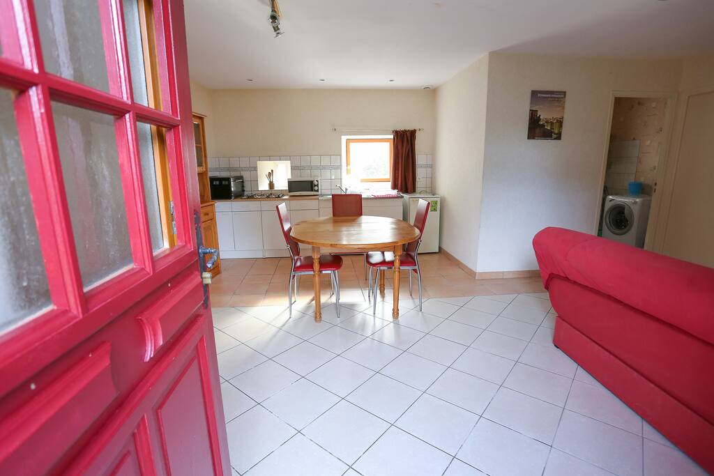 Cuisine ouverte sur la salon de 25 m²