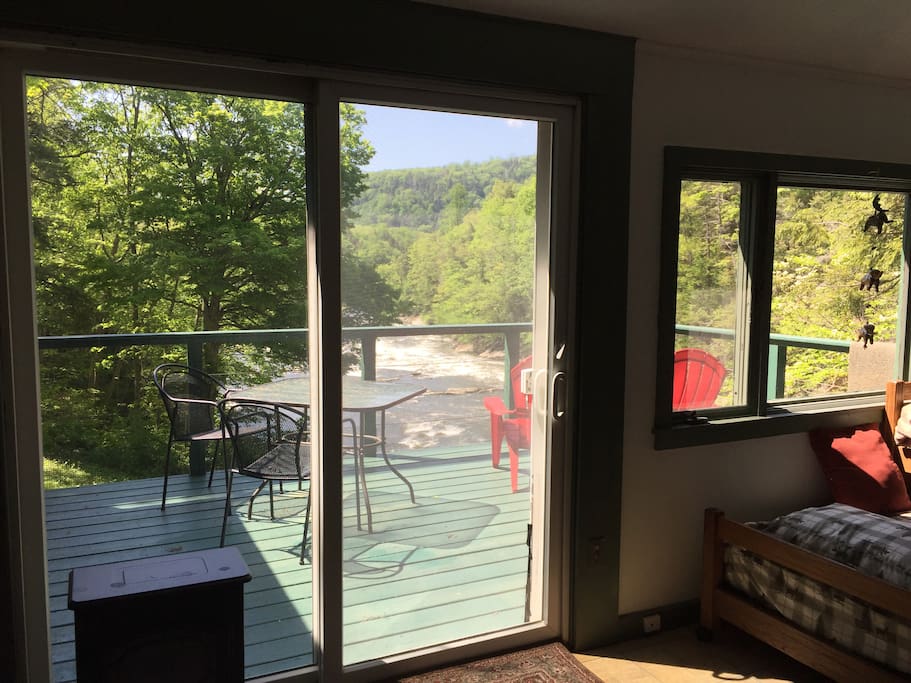 Slider door out to deck