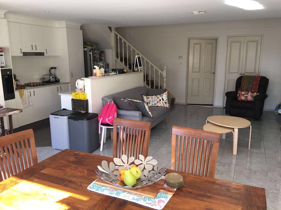 Main living area and kitchen