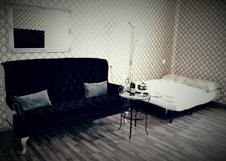 Living room and second bedroom (Sofa currently being repaired)