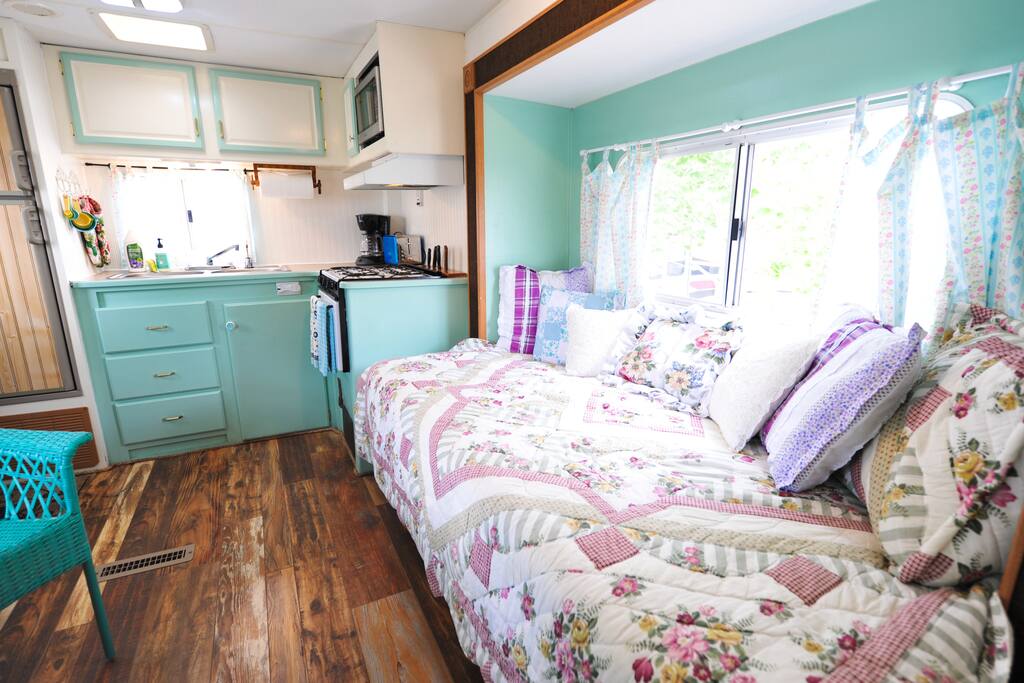 The day bed is super comfortable and can sleep one adult (twin size bed).