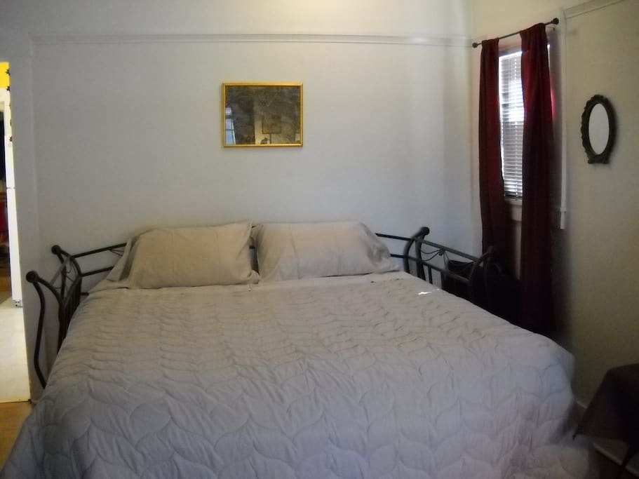 Single beds with foam mattress cover makes king size bed.