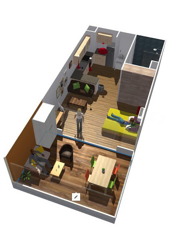 Papeete, beautiful spacious studio
