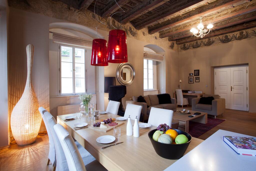 Dining room and living room