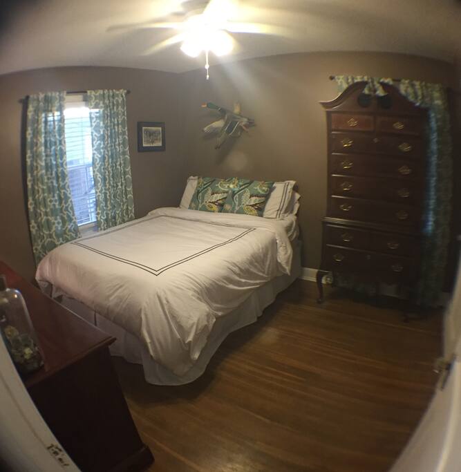 Guest bedroom, queen memory foam bed.