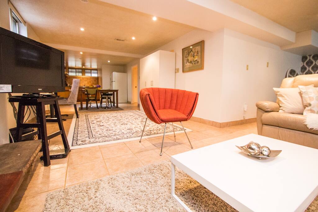 View of the living room with TV