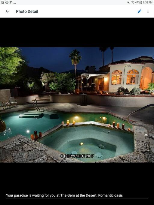 WHILE ENJOYING A DIP IN THE SPA YOUR ALSO ENJOYING THE BREATHTAKING SANTA ROSA MOUNTAINS