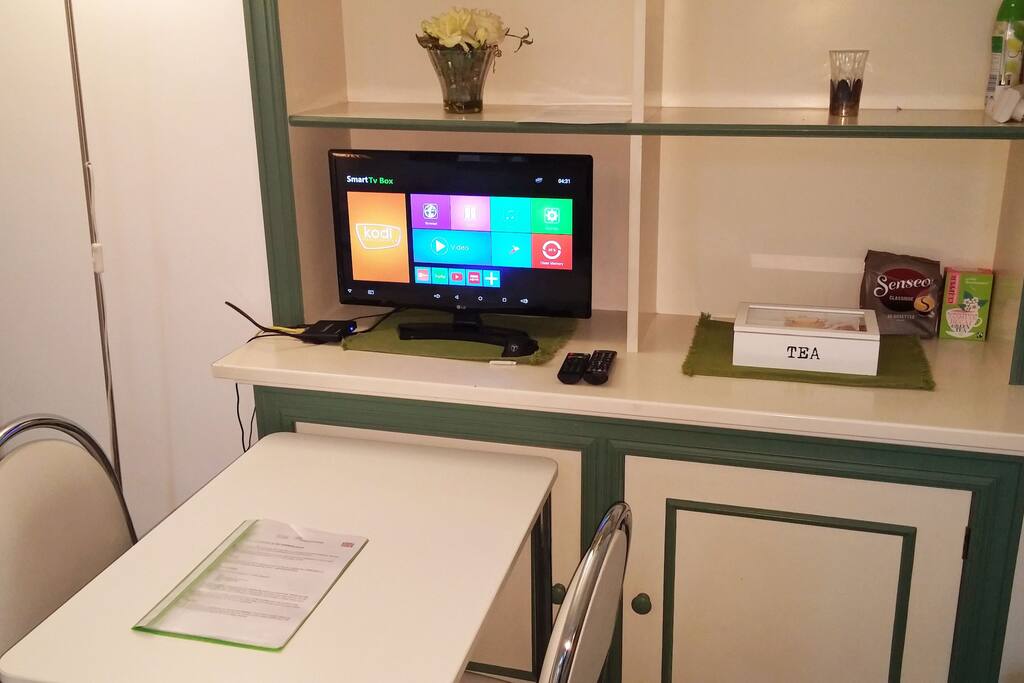 Smart TV and dining table