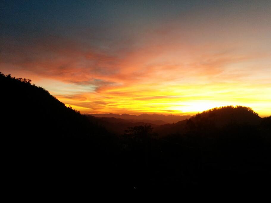 The sunset from our sitout