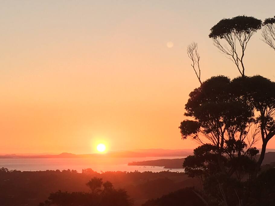 Sunset view from property