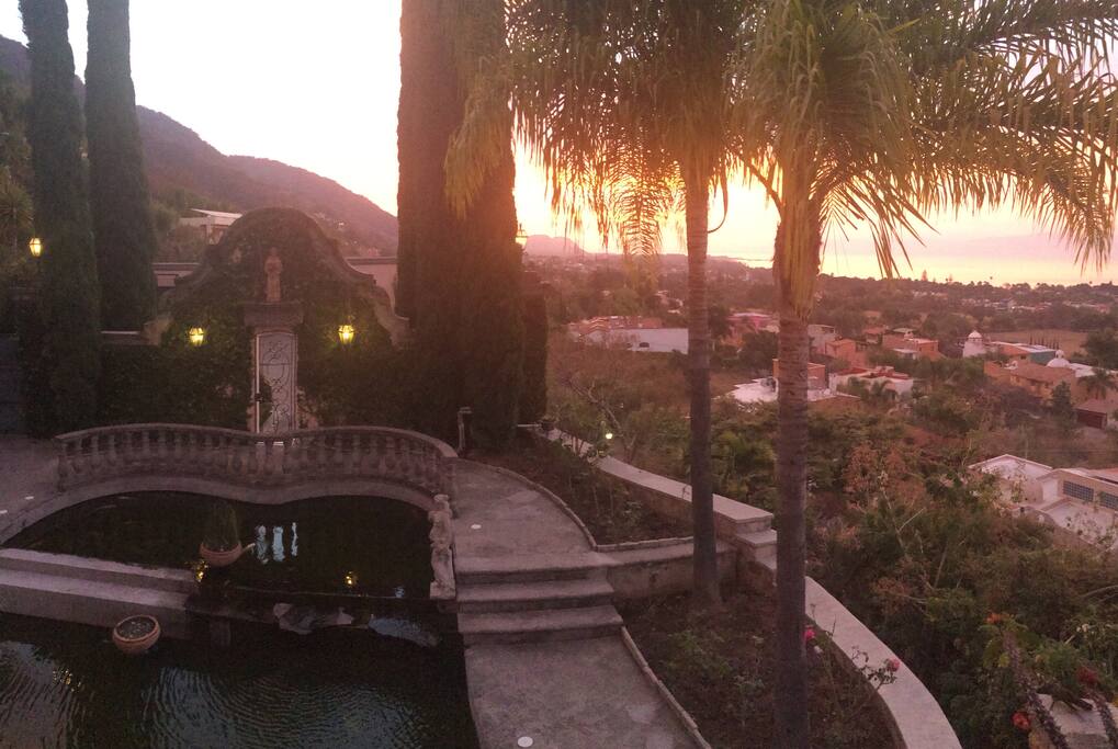 view from spa room
