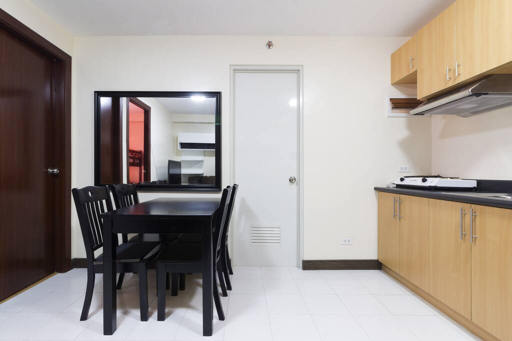 Kitchen and dining combined.