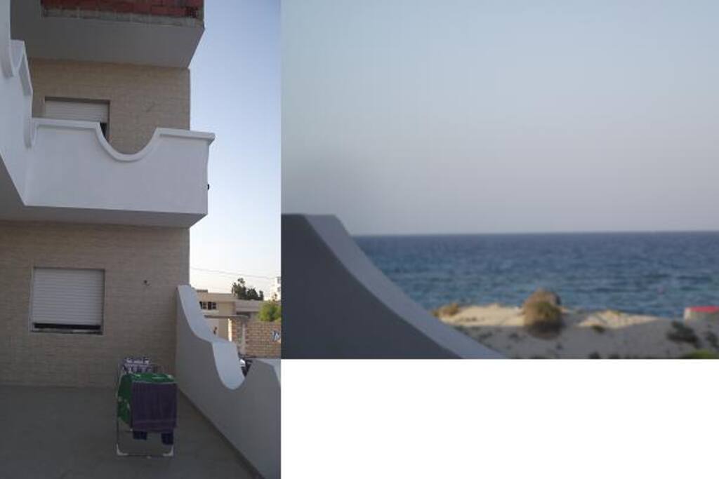 balcon et vue sur mer