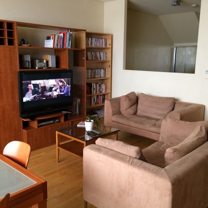 Comfortable tv area.