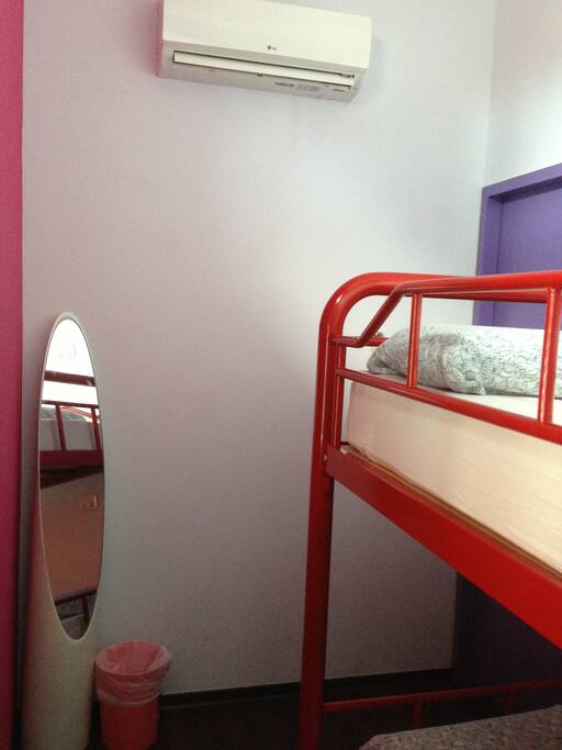 Basic 2 bedder room with AC and windows.