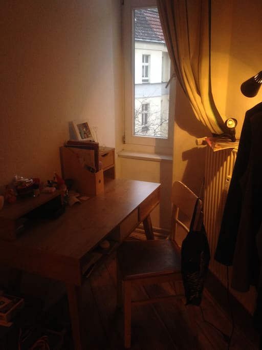my little desk and my tiny window