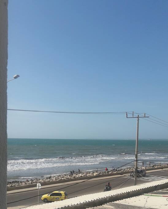 Vista desde la ventana en la sala.