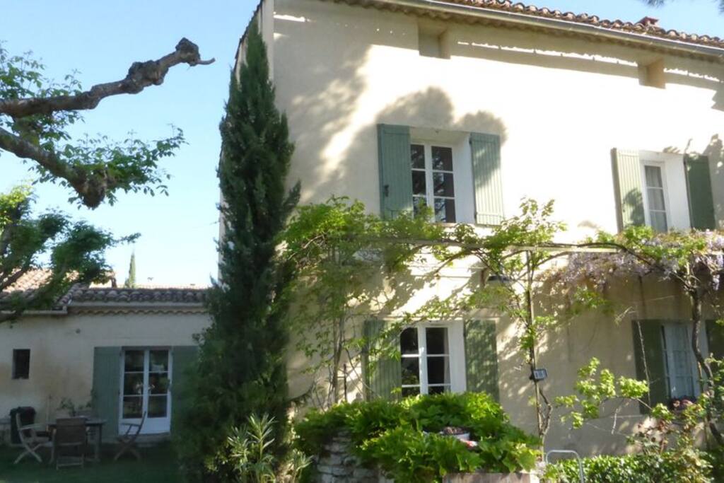 Private flat is on 1st floor, (entrance in courtyard + staircase) owners live on ground (garden entrance), april 2017