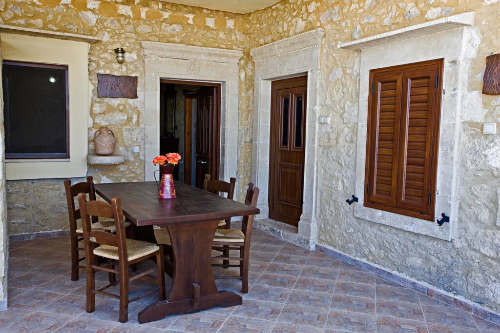 The veranda of the apartjment with countryside and sea view!